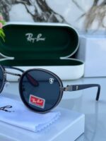 Outdoor matt blue sunglasses with UV protection