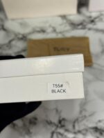 Tory Burch Black Belt with Crystal Double T Buckle