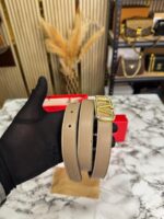 Valentino Garavani V-Shaped Coffee Ladies Belt