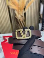 Coffee Valentino Ladies Belt V44 Close Up