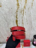 Premium Ladies Valentino Belt in Red Leather