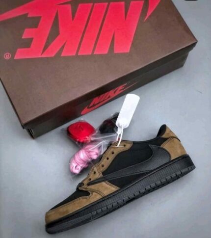 Premium brown suede leather casual sneakers modern design