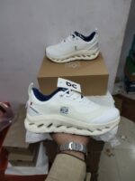 Comfortable everyday walking sneakers white navy color way