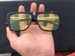Lightweight yellow tinted lens sunglasses