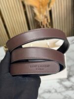Coffee YSL Premium Leather Belt