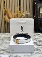 Yves Saint Laurent Gold YSL Buckle Belt