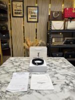 YSL Monogram Leather Belt