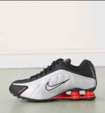 Nike Shox R4 Black Silver cushioned running shoes