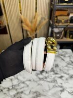 Women's Coach Signature C Buckle Belt in White