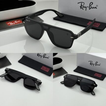 Black classic full-frame sunglasses with UV protection lenses
