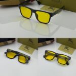 Yellow Full-Rim Rectangle Eyeglasses/Sunglasses Frame – Stylish Optical & UV Protection