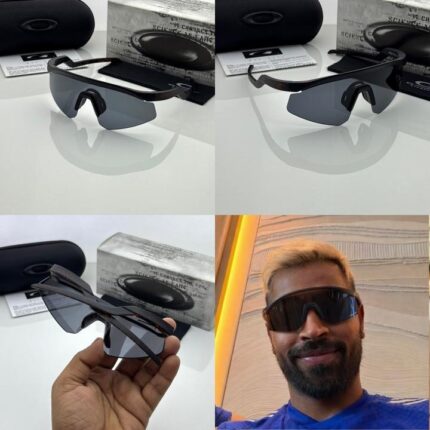 Black full-frame sunglasses with eye-catching tiger pattern