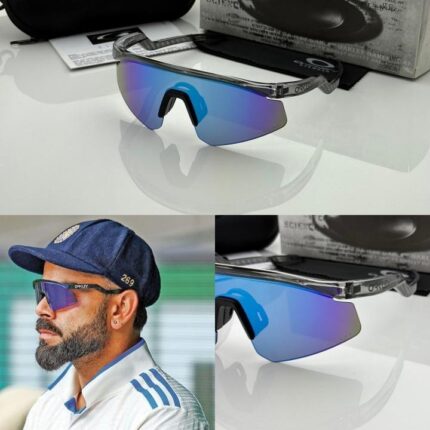 Grey-Aqua Full-Rim Rectangle Eyeglasses Frame – Stylish Everyday Optical Glasses