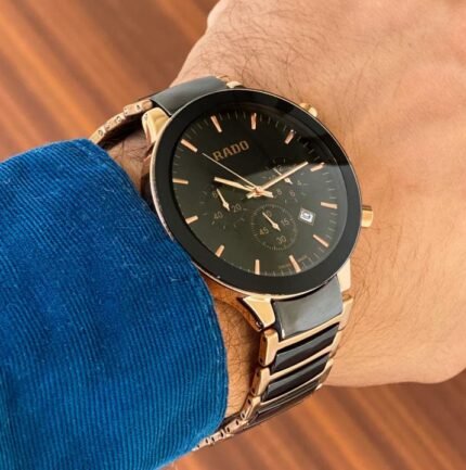 buy rado centrix chronograph black copper watch for men online - Bootery - Men's Shoes, Watches, Clothing & Accessories