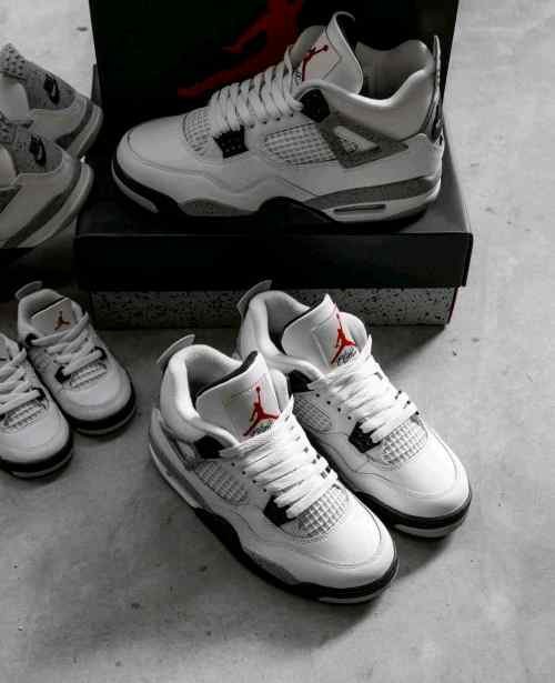 Nike Air Jordan Retro 4 White Cement Semi Ua Quality - Image 3