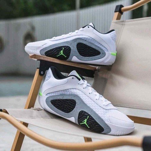 Nike Air Jordan X Tatum 2 White Cement Neon Green Black 978 - Image 3