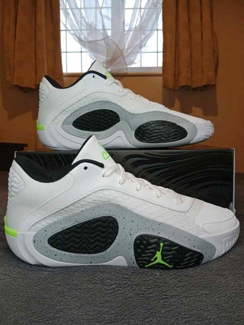 Nike Air Jordan X Tatum 2 White Cement Neon Green Black 978 - Image 2
