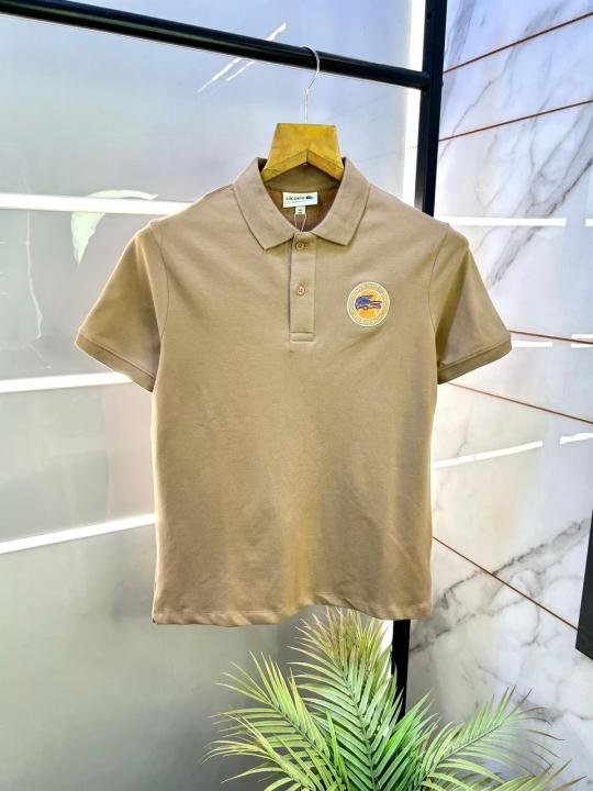 Lacoste  Beige Polo Premium Collar Neck T-shirt F3048-BE