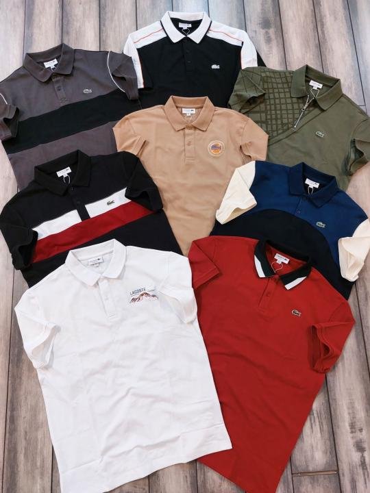 Lacoste  Beige Polo Premium Collar Neck T-shirt F3048-BE - Image 4