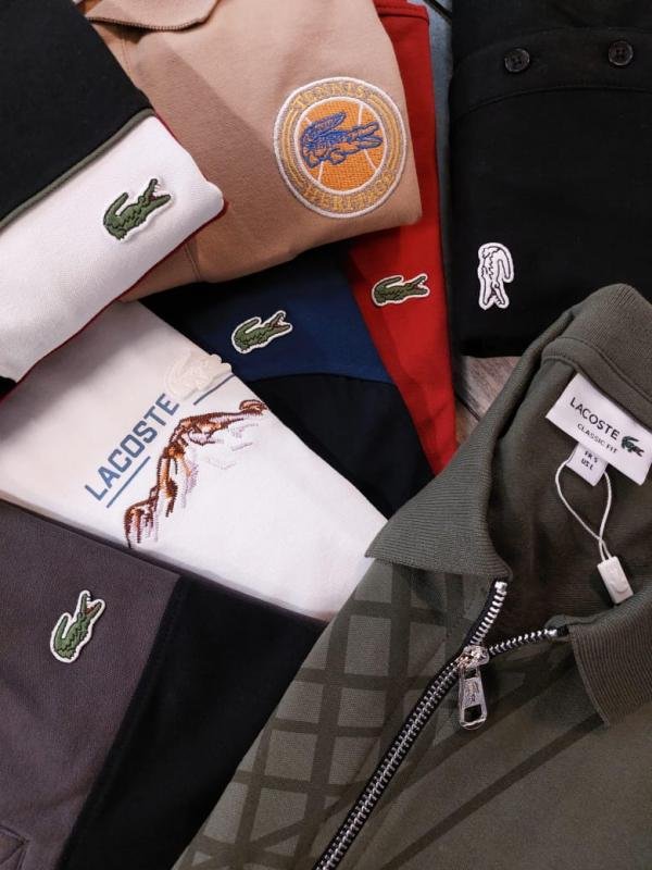 Lacoste  Grey Polo Premium Collar Neck T-shirt F3048-GY - Image 5