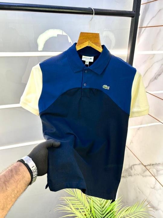 Lacoste  Navy Polo Premium Collar Neck T-shirt F3048-NY - Image 9