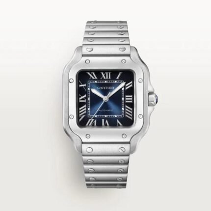Cartier Santos Automatic Silver Blue Watch for Men - Best Price Online - Bootery