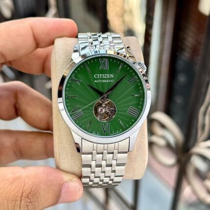 Buy Citizen Mechanical Open Heart Automatic Green Watch Online in India - Bootery
