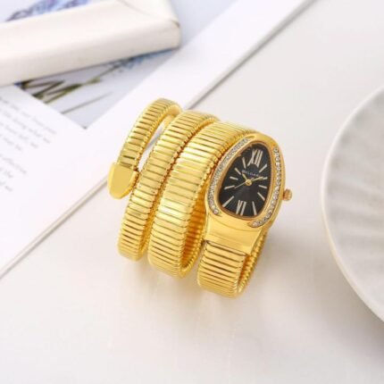 Bvlgari Serpenti Snake Gold-Black Watch for Men - Best Price Online - Style 2 - Bootery