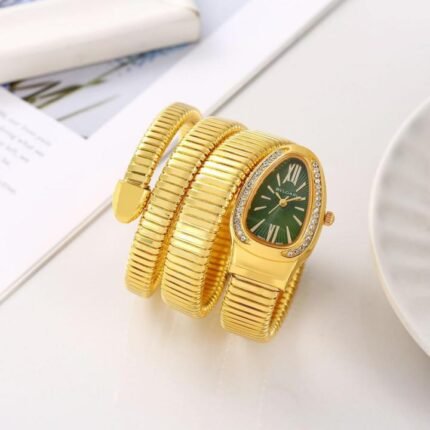 Bvlgari Serpenti Snake Gold-Green Watch for Men - Best Price Online - Bootery