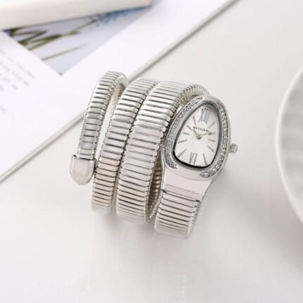 Bvlgari Serpenti Snake Silver-White Watch Price in India - Buy at Bootery