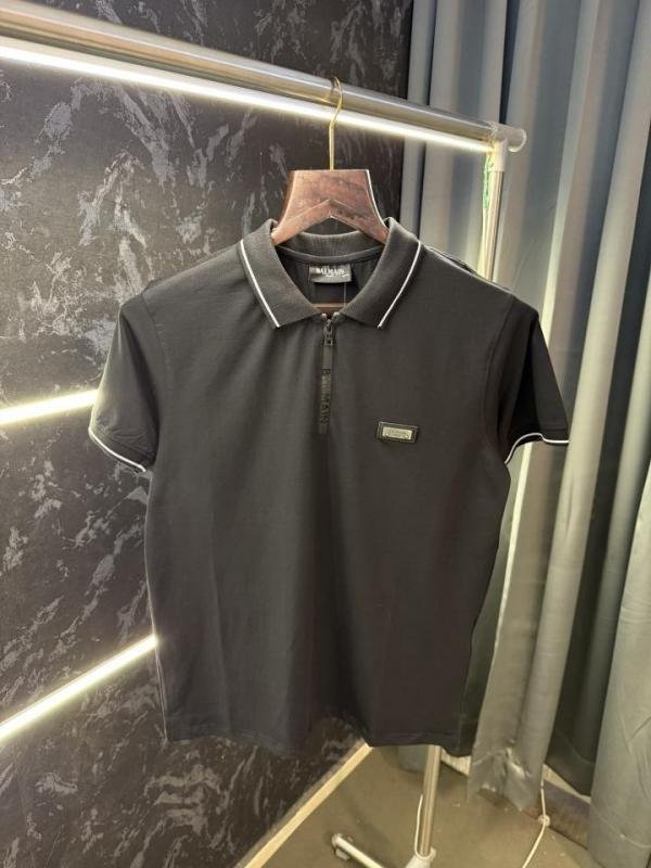 Balmain Paris Designer Polo T-shirt Black - 241