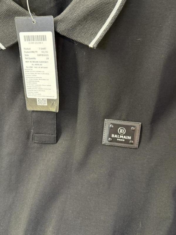 Balmain Paris Designer Polo T-shirt Price in India - Style 2 - Buy at Bootery - Image 3
