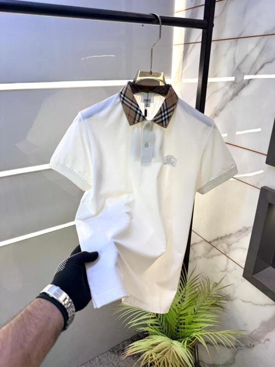 Burberry White Polo Premium Collar Neck T-shirt With Brand Carry Bag F3764-wh Price in India - Buy at Bootery - Image 3