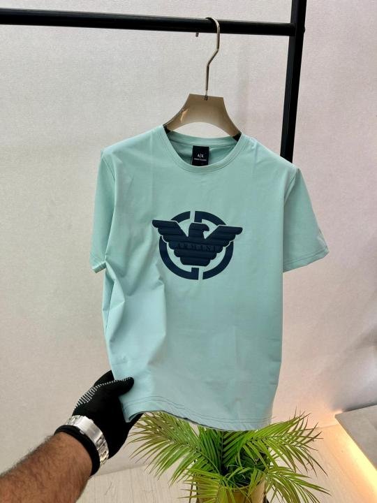 Armani Exchange Green Premium Drop Shoulder Round Neck T-shirt F3631-gr - Best Price Online - Bootery - Image 3