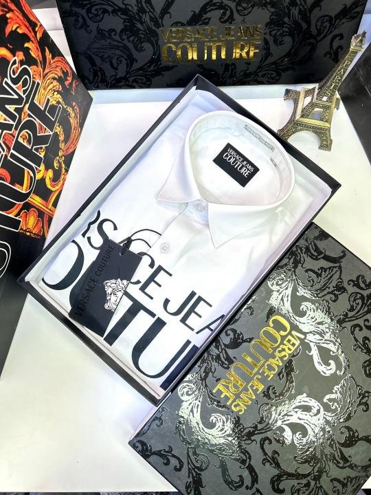 Versace Couture White Premium Shirt With Brand Box Packing And Carry Bag F1450-wh - Image 5