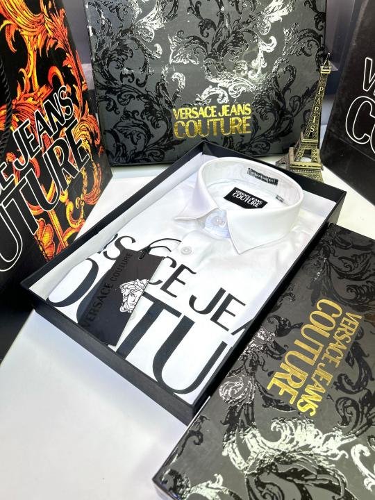 Versace Couture White Premium Shirt With Brand Box Packing And Carry Bag F1450-wh - Image 4