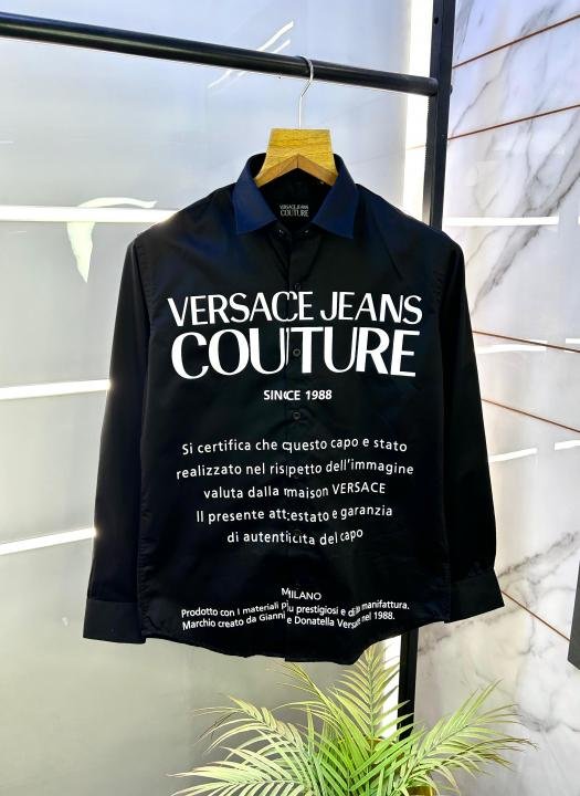 Versace Couture Black Premium Shirt With Brand Box Packing And Carry Bag F1450-bl