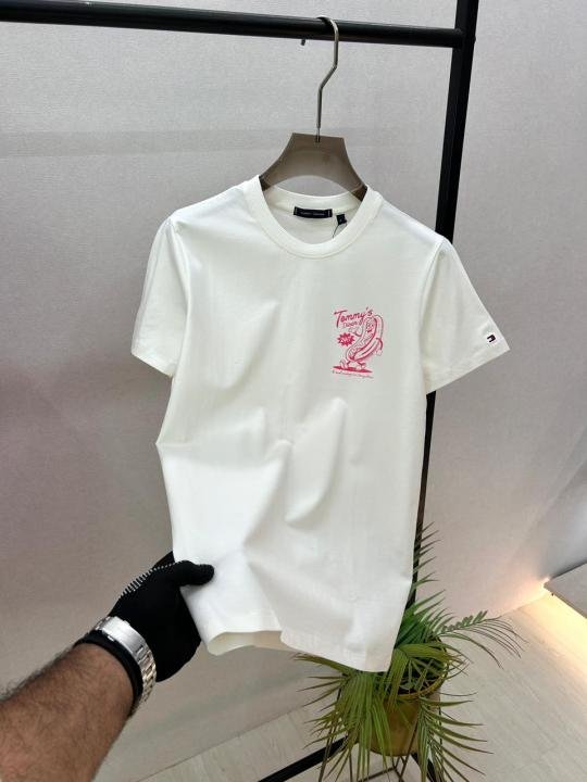 Tommy Hilfiger White Premium Round Neck T-shirt With Back Print F3748-wh - Best Price Online - Bootery - Image 4
