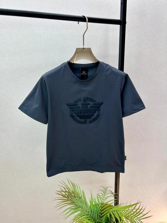 Armani Exchange Dark Grey Premium Drop Shoulder Round Neck T-shirt F3631-dgy Price in India - Buy at Bootery - Image 3