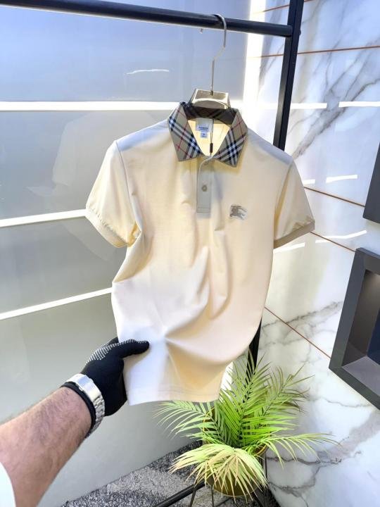 Burberry Cream Polo Premium Collar Neck T-shirt With Brand Carry Bag F3764-cr - Best Price Online - Bootery - Image 3