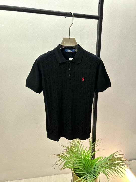 Ralph Lauren Polo Imported Knitted Black Super Premium Collar Neck T-shirt F3560-bl Price in India - Style 1 - Buy at Bootery - Image 4