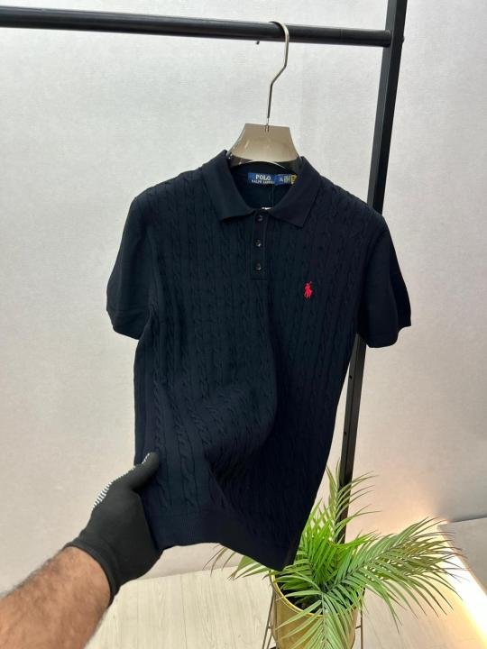 Ralph Lauren Polo Imported Knitted Black Super Premium Collar Neck T-shirt F3560-bl Price in India - Style 1 - Buy at Bootery - Image 3