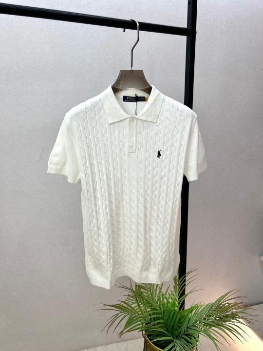 Ralph Lauren Polo Imported Knitted White Super Premium Collar Neck T-shirt F3560-wh - Best Price Online - Style 1 - Bootery - Image 4
