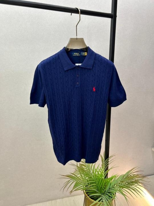 Buy Ralph Lauren Polo Imported Knitted Navy Super Premium Collar Neck T-shirt F3560-ny Online in India - Style 1 - Bootery - Image 4