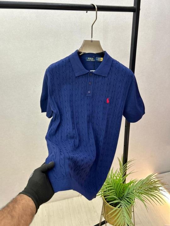 Buy Ralph Lauren Polo Imported Knitted Navy Super Premium Collar Neck T-shirt F3560-ny Online in India - Style 1 - Bootery - Image 3