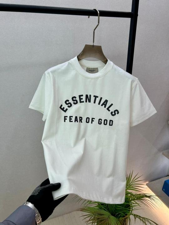 Fear Of God Essential Fear Of God Round Neck Super Premium White T-shirt F3670-wh - Best Price Online - Bootery - Image 3