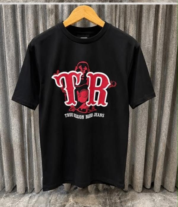 True Religion Premium Black Red Imported Tshirt