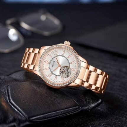 buy fossil architect automatic copper white dial watch online - Bootery - Men's Shoes, Watches, Clothing & Accessories