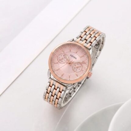 Buy Fossil Tailor Two-Tone Designer with Pink Dial Watch Online in India - Bootery