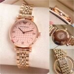 Emporio Armani Classic Copper Pink Check Dial Watch for Men - Best Price Online - Bootery - Image 2